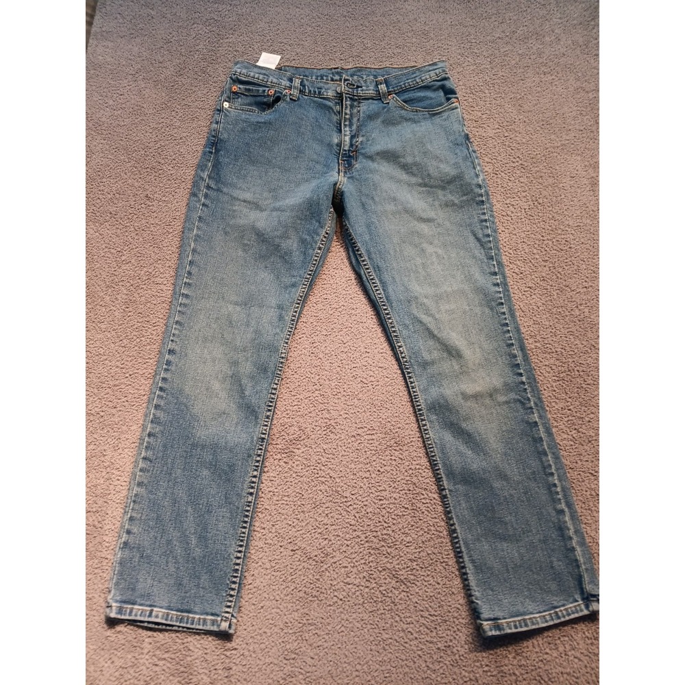 Levi's 514 Straight Fit Men's W36‎ L30 Blue Denim Jeans Low Rise